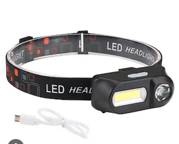 "Head Lamp C-03 - Waterproof, rechargeable LED headlamp for outdoor adventures, available at Free Range Security and Security Self Defense."