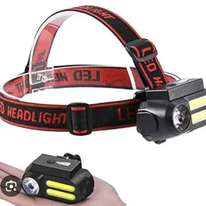 "Rechargeable Head Lamp Light DB-143 with waterproof, USB charging, and 1800 lumens brightness, available at Free Range Security and Security Self Defense."